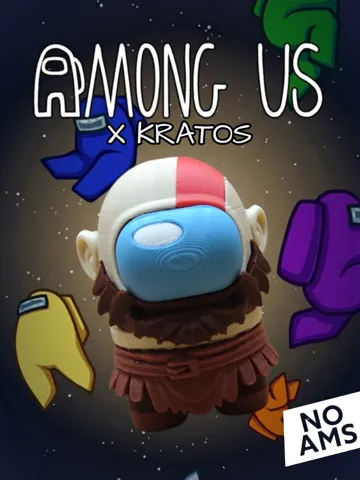 Modelo para impresión 3D: AMONG US GUY x KRATOS dall'universo PlayStation — vista de referencia 2