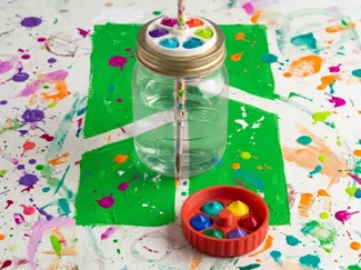 Mason Jar Paint Palette