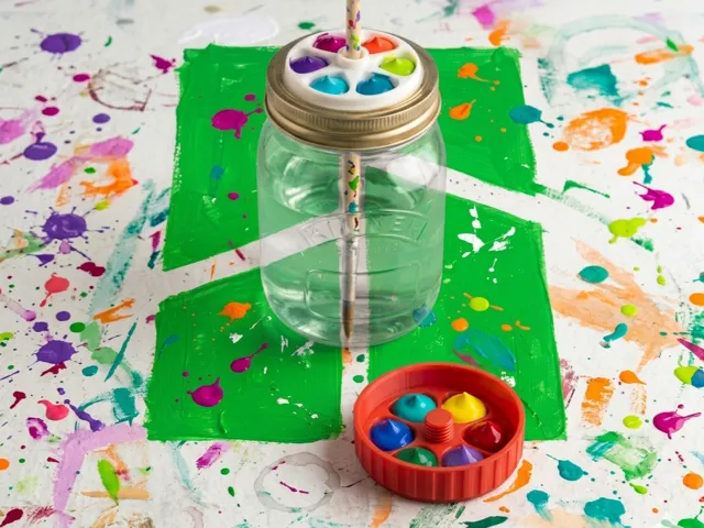 Mason Jar Paint Palette