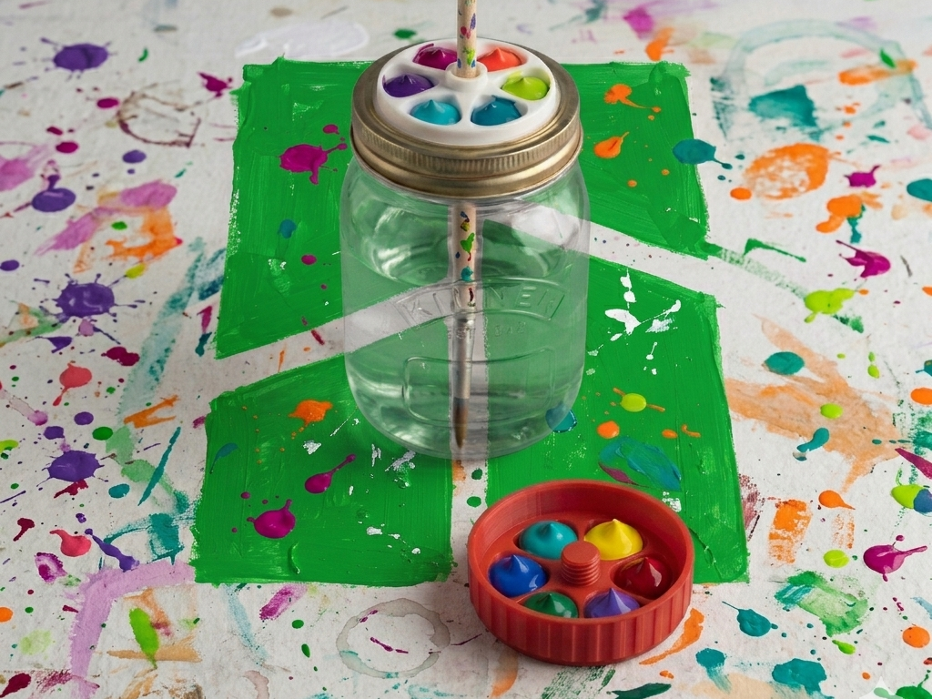 Mason Jar Paint Palette