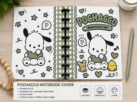 Tapa o cubierta: A5 Pochacco Notebook Cover — referencia de MakerWorld