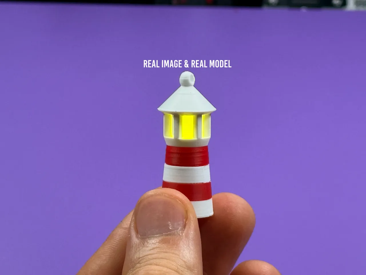 Tiny Glowing Lighthouse Earring, Pendant, Keychain view 2