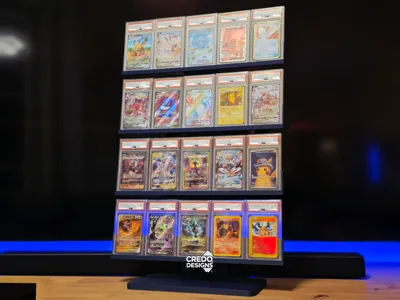 5x4 Pokémon PSA Slab Modern TCG Display Stand