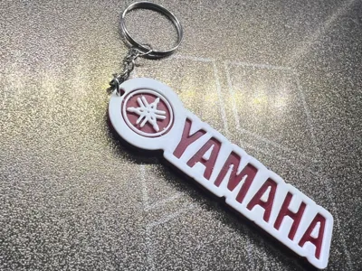 Yamaha Motorcycle 3D Logo Keychain