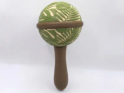 Tropical Leaf Maraca / Rattle