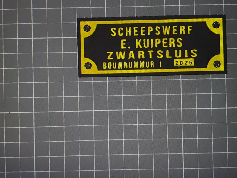 de roo tekstplaat