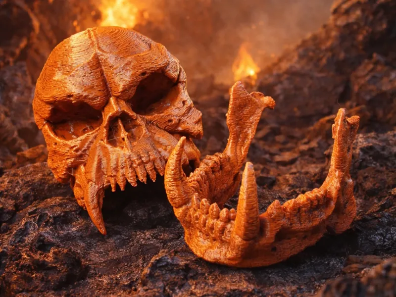 Fantasy skull with large canine