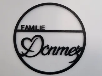 Personalisierbares modernes Familien-Türschild