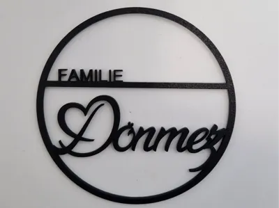 Personalizable Modern Family Door Sign