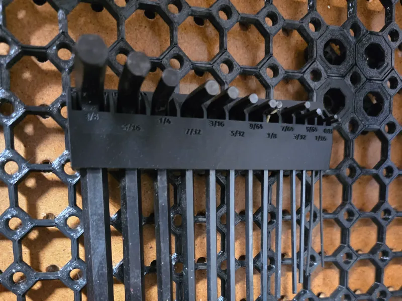 Multiboard hex key allen wrench holder