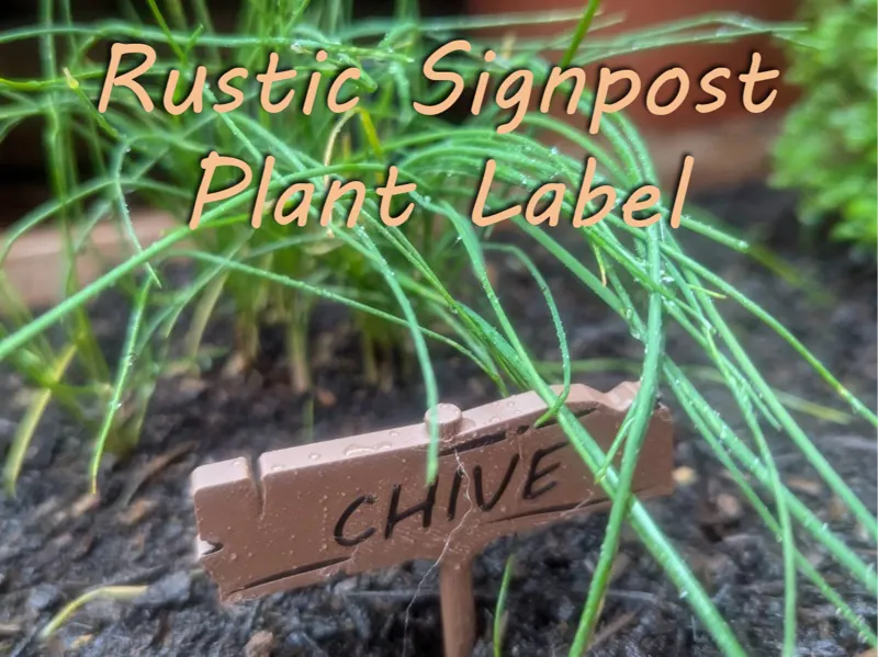 Rustic Signpost Plant Label