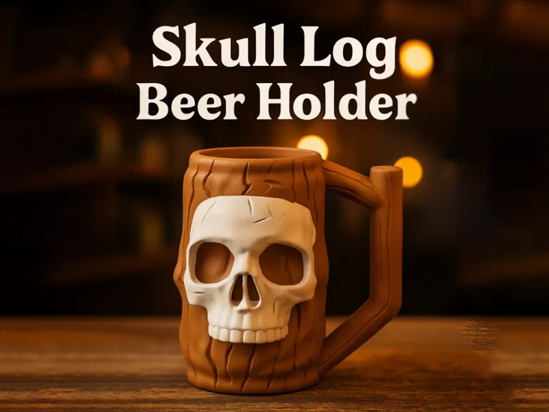 Skull Log Beer Holder - Mug