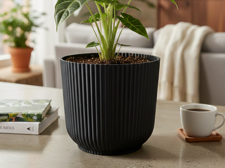 Ribbed Plant Pot V2 - Parametric Pot
