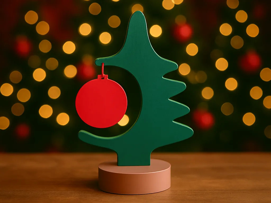 Sapin de Noël avec boule suspendue