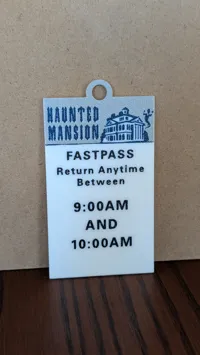 Haunted Mansion FastPass Keychain