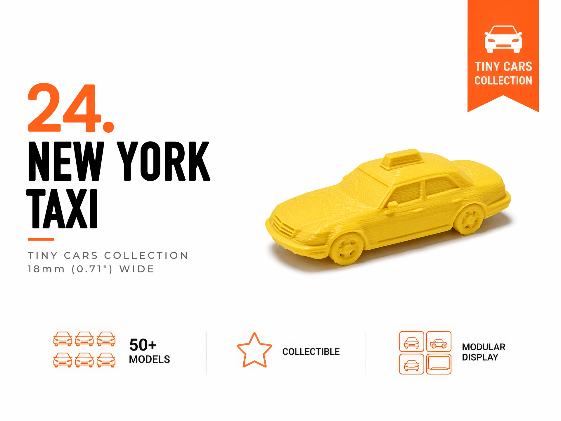 Tiny NY Taxi - Mini Cars Series