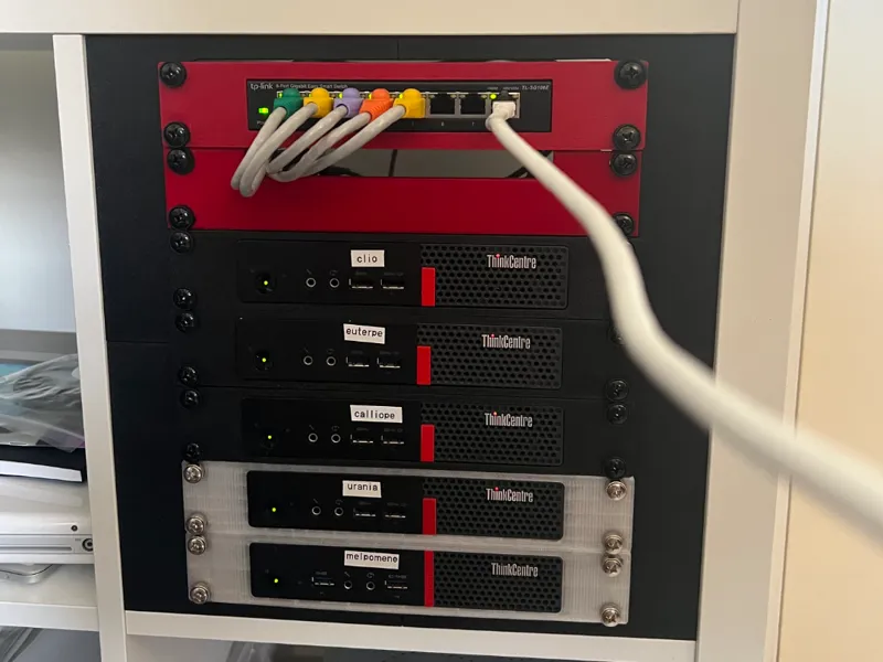 Kallax 10" 7U rack modified for cage nuts