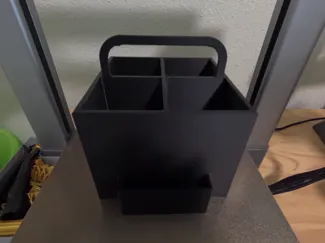 remote/pencil holder with post it note holder
