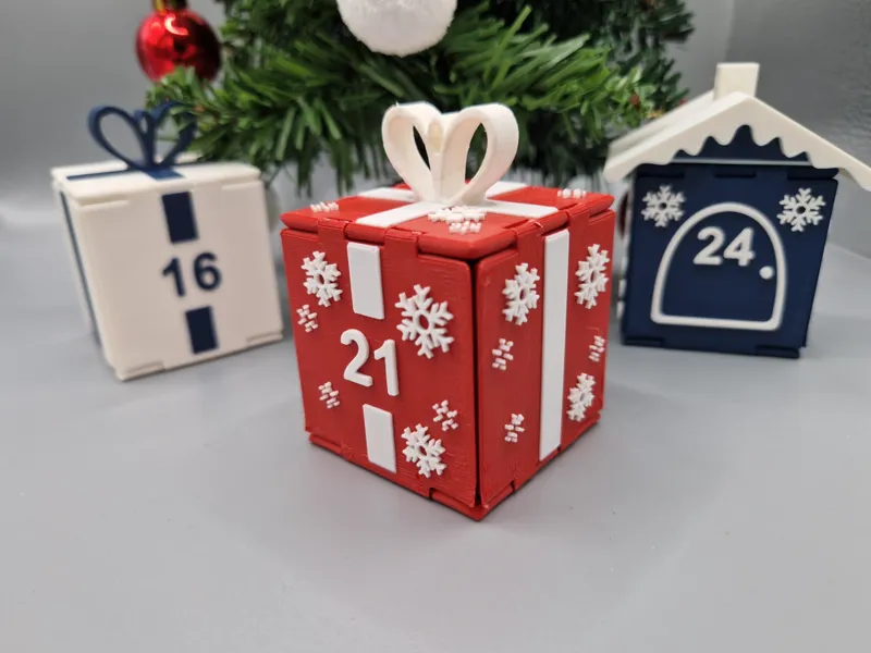 Christmas Advent Calendar Gift with snowflake
