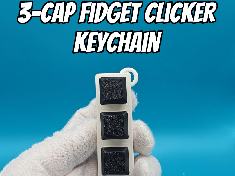 Triple Keyboard Fidget Clicker Keychain