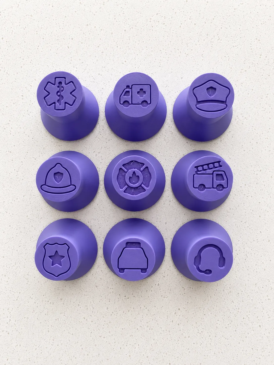 First Responder Play Dough Stamps | 9-Piece Set view 2