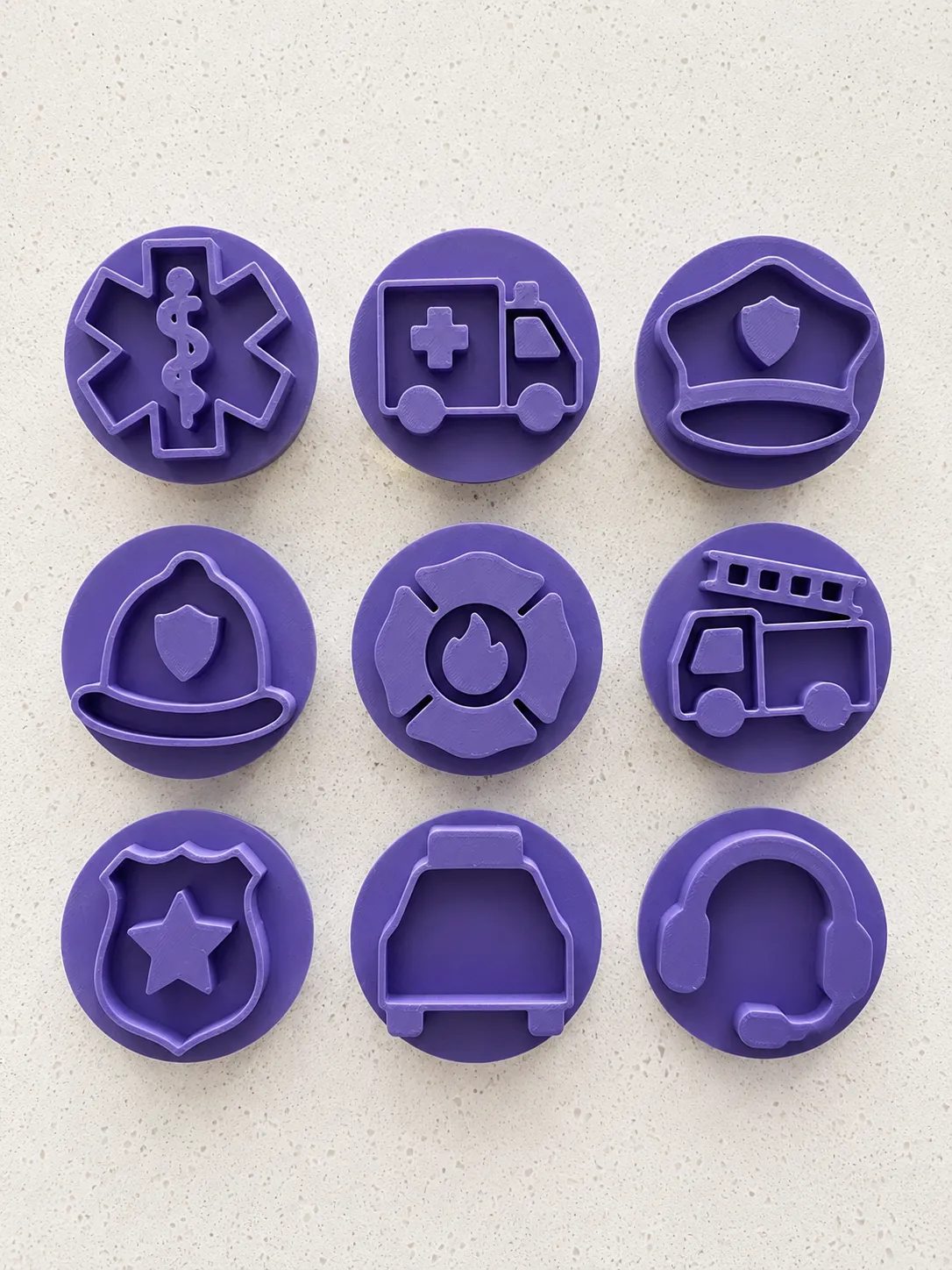 First Responder Play Dough Stamps | 9-Piece Set view 3