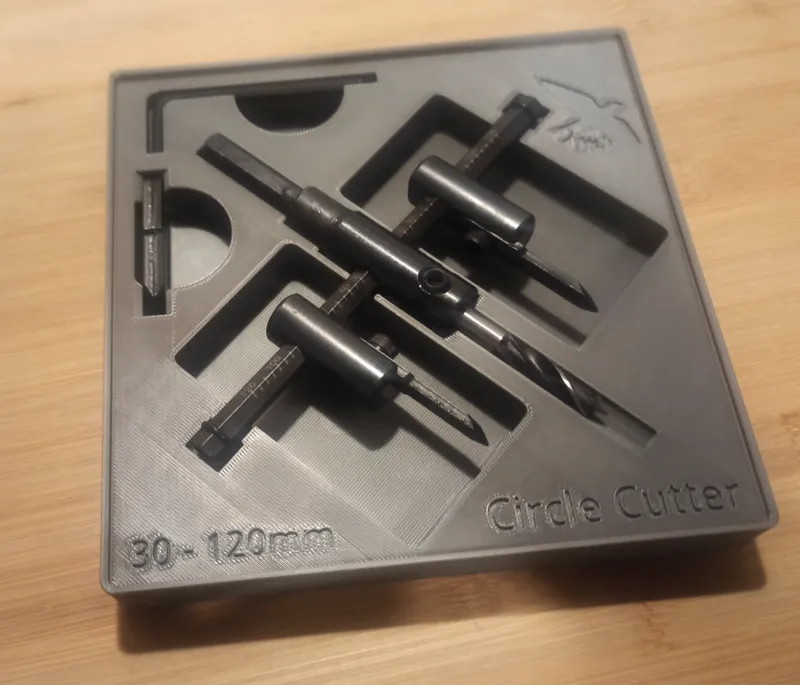 Gridfinity Bin for Circle Cutter 30-120mm