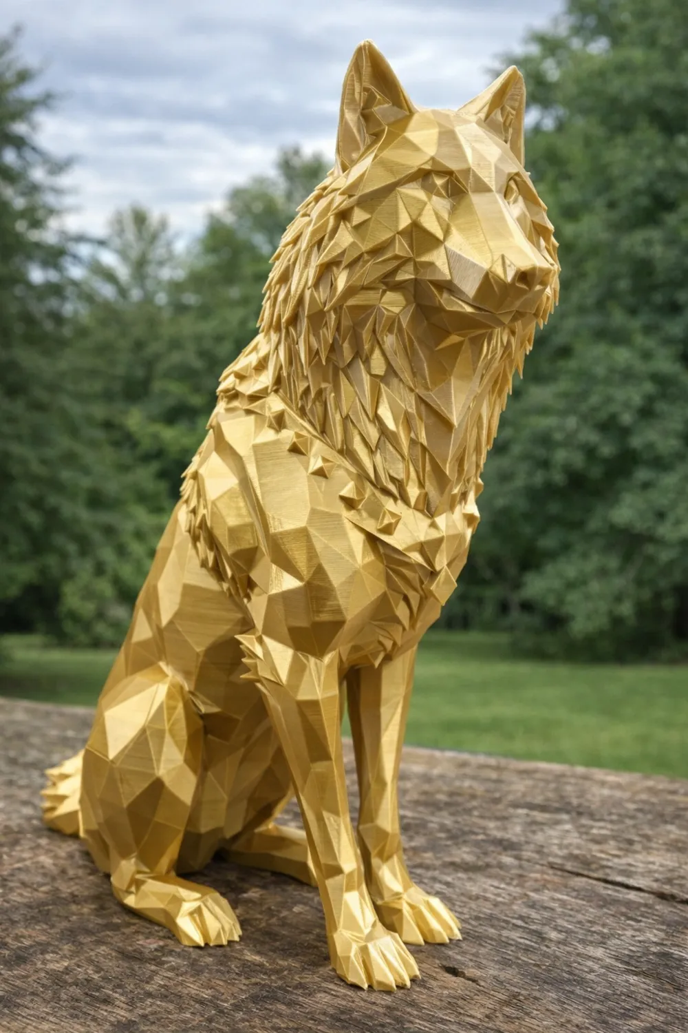 Lobo Sentado Low Poly - Modelo de impresión 3D gratuito - MakerWorld