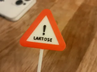 Laktose warning sign!
