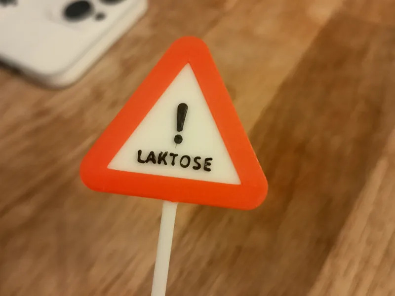 Laktose warning sign!