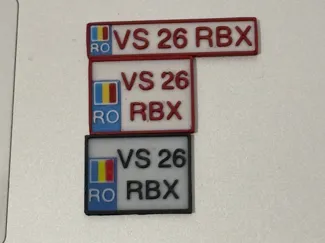 Mini License plates - RC Cars - EU/Romanian Flag