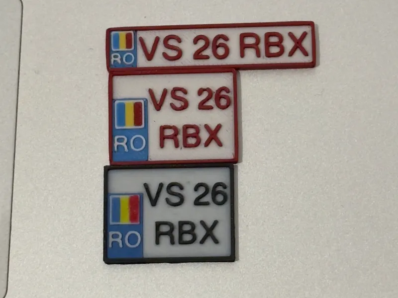 Mini License plates - RC Cars - EU/Romanian Flag