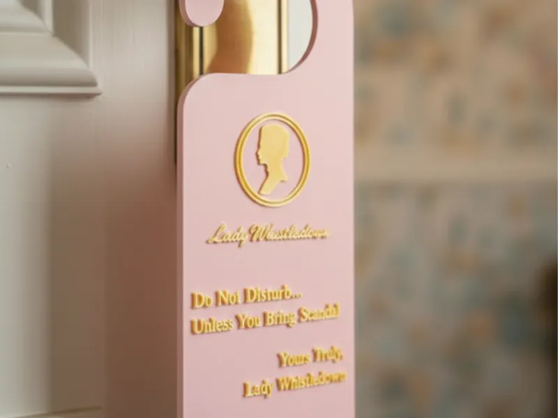 Lady Whistledown - Brigderton themed door hanger