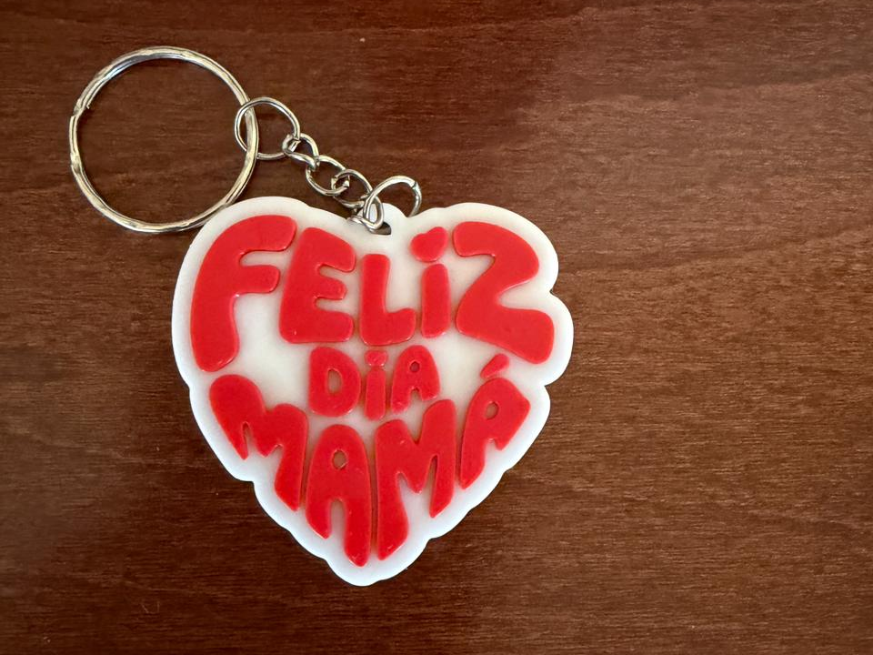 Llavero Corazón Feliz Día Mamá