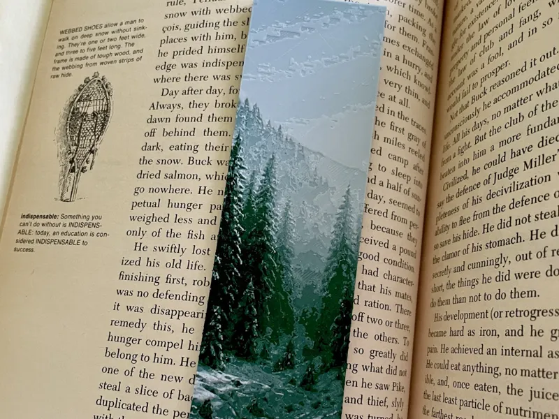 A Snowy Mountain Scene Bookmark