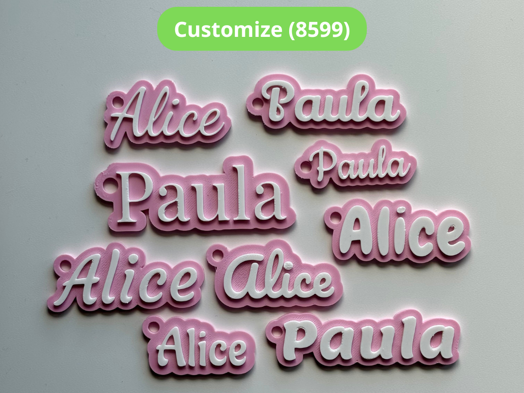 Custom Name Keychain - Parametric - User Friendly