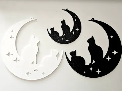 The cats and the moon