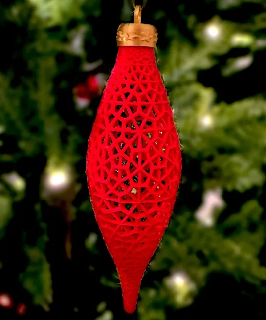 Lattice Drop Christmas Tree Ornament