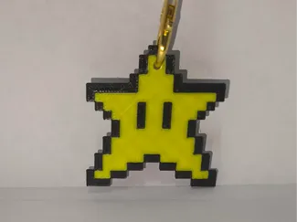 Chaveiro da Estrela do Super mario