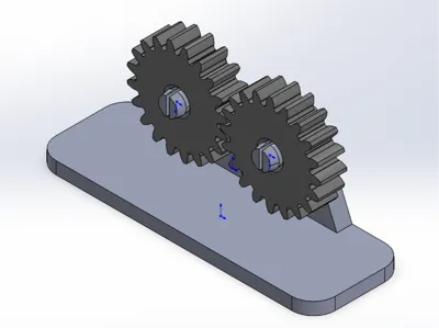 Gear set model, gear ratio 1:1