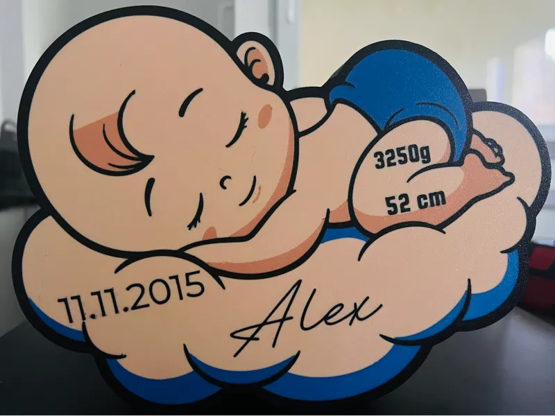 Baby Boy nursery Led Lamp personalized