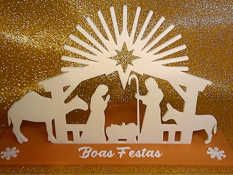 Presépio Silhueta com base personalizável