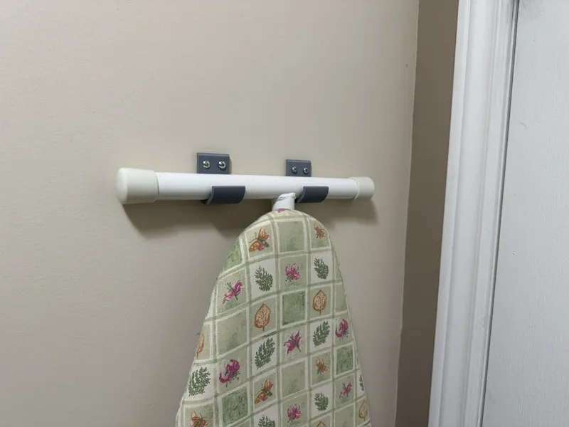 Solid hook for ironing board