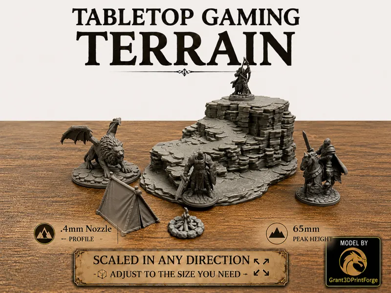 Tabletop Gaming Terrain - Shale Stacked