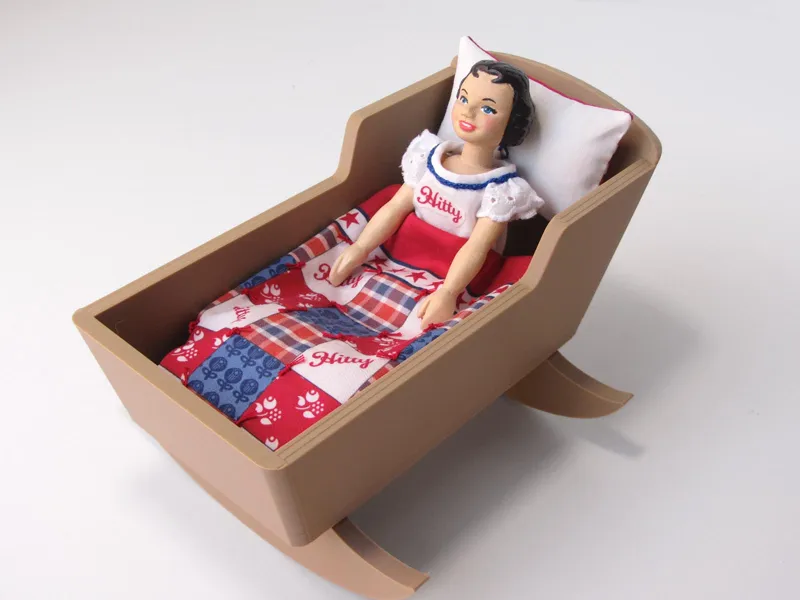 Mini Hitty Doll Cradle 1:9 Scale