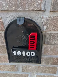 Mail Flag with Customizable House Numbers (ASA)