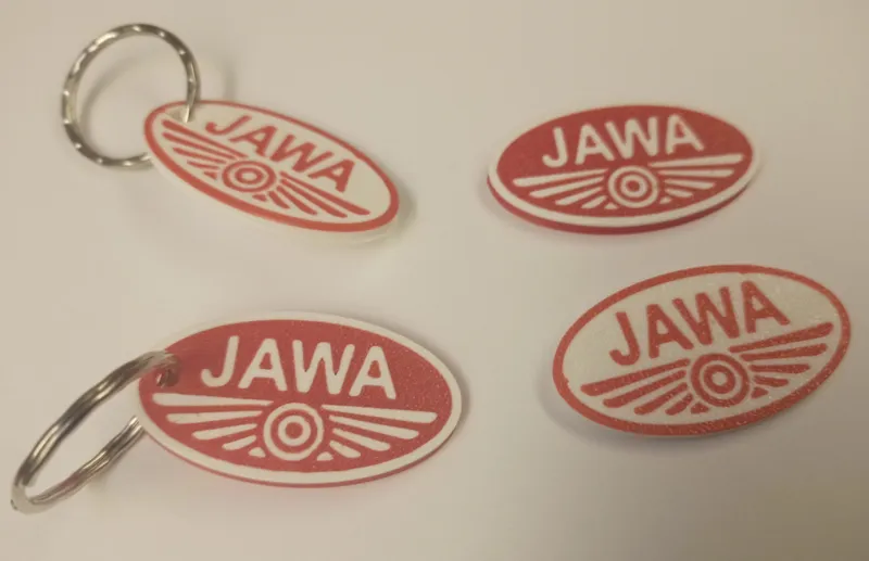 JAWA keychain or logo plate