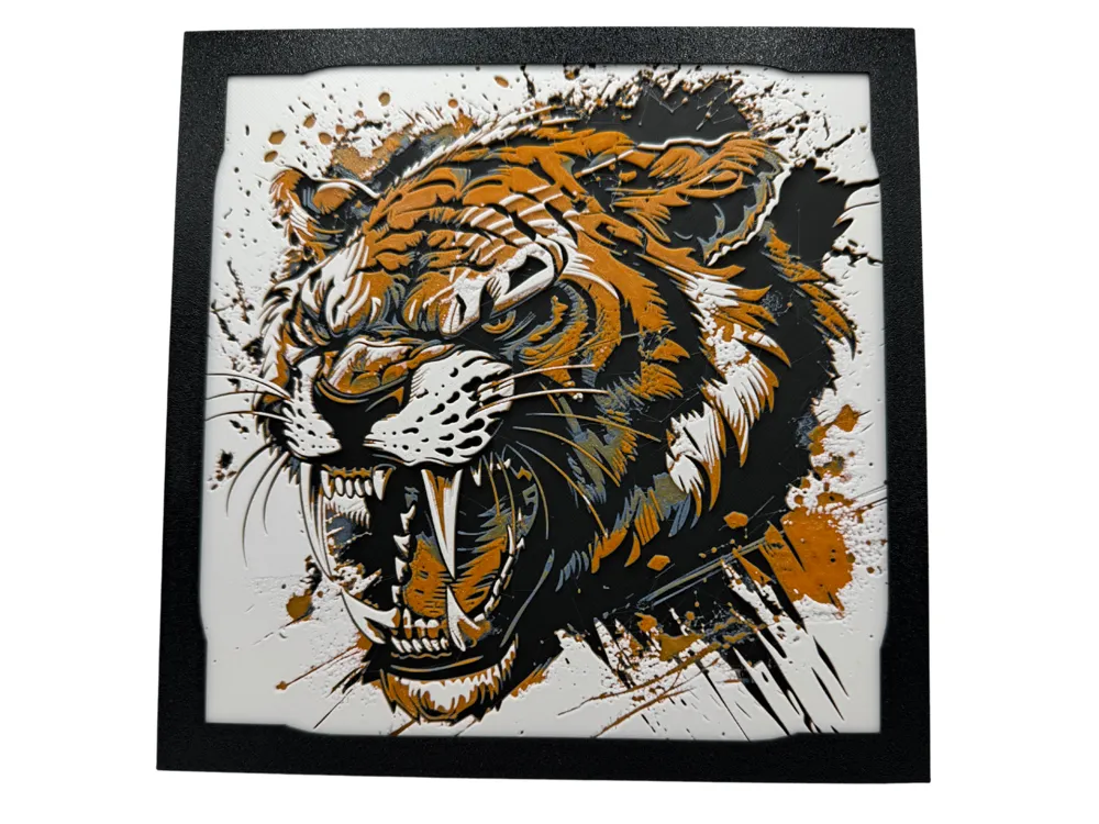 Tiger Head - Hueforge