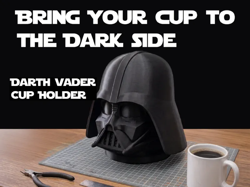 Darth Vader Cup Holder Tabletop or C-Clamp