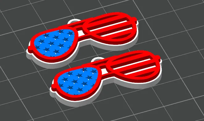 American Flag Earrings: Sunglasses view 3